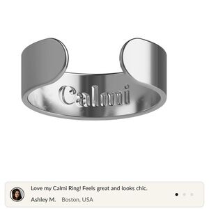 Calmi Silver Adjustable Band Ring - Women's Jewelry